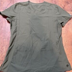 Med Couture Insight Forest Green Scrub Jacket, Scrub Top, and Joggers